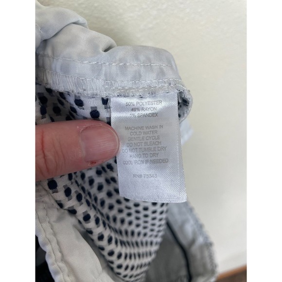 Cynthia Rowley Size 2 Dizzy Dot Shorts Scalloped Hem White Low Rise Stretch - Picture 9 of 10